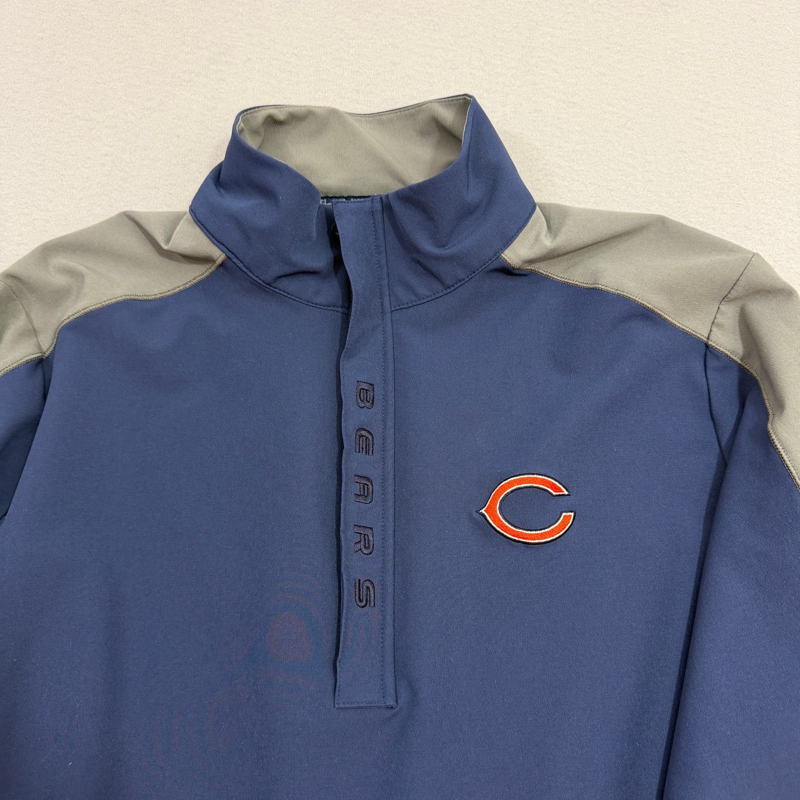 Vintage Chicago Bears 1/4 Zip Pullover Windbreaker Extra Large Size US XL / EU 56 / 4 - 3 Thumbnail