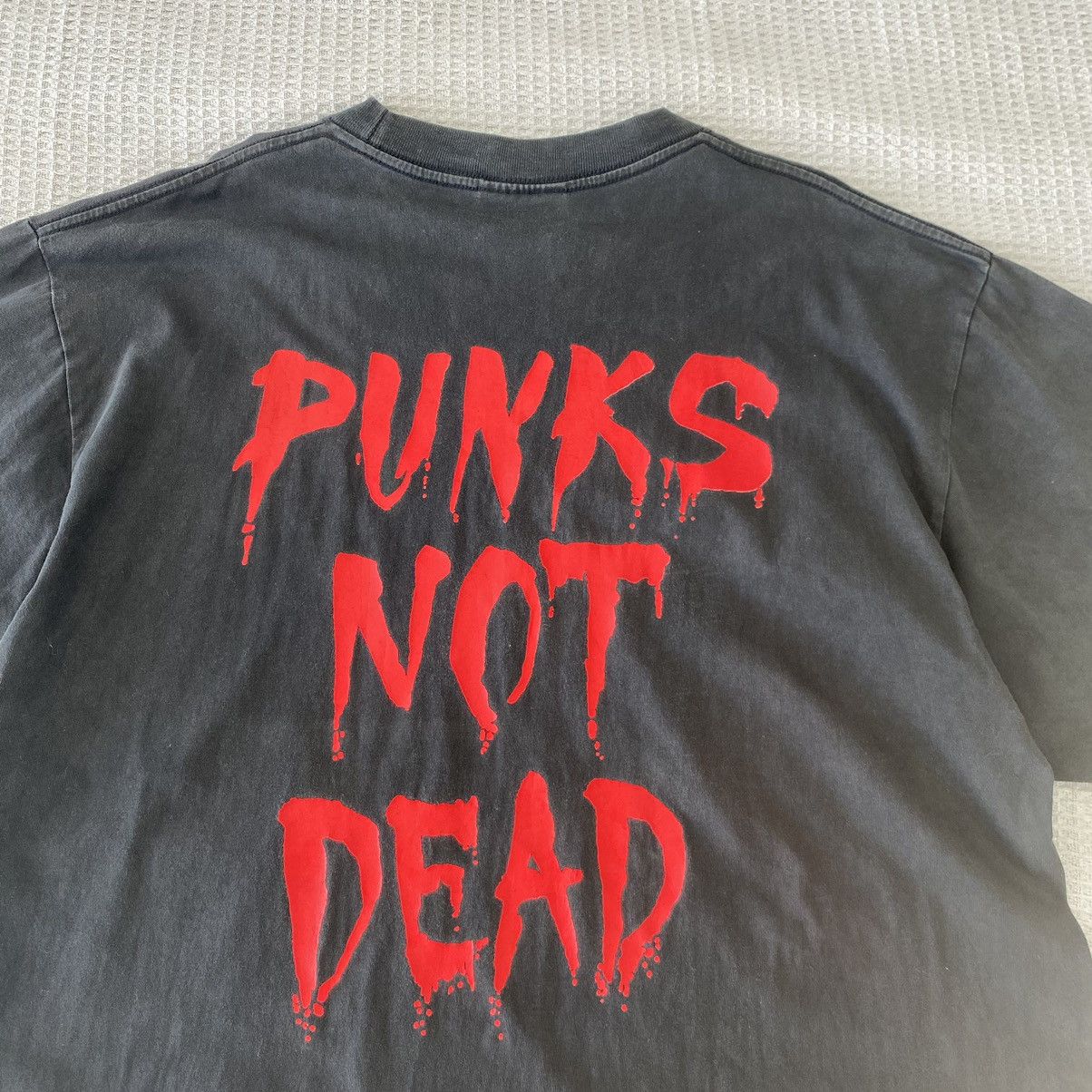Band Tees Thrashed Faded The Exploited Punk Boot Band ERD GRUNGE TEE Size US XL / EU 56 / 4 - 4 Thumbnail