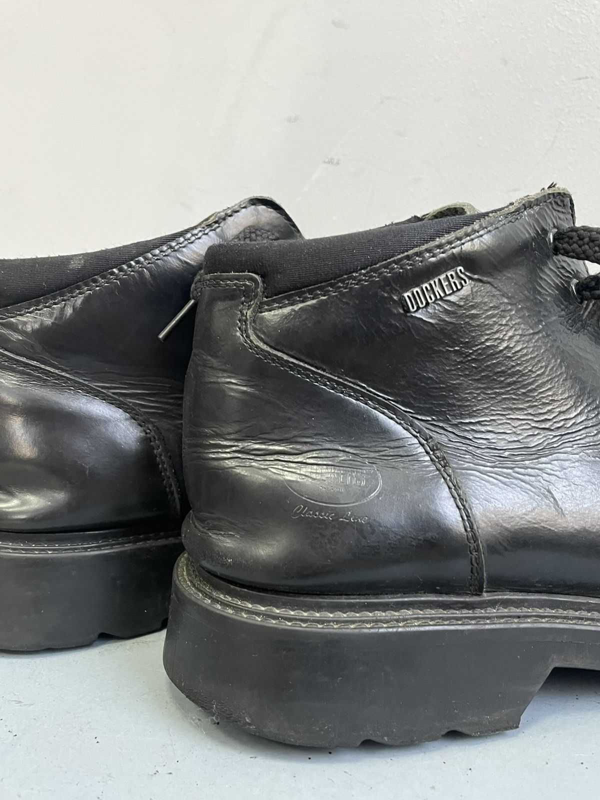 Hedi Slimane Dockers Black Leather Shoes Classic gothic Style Size US 8 / EU 41 - 12 Thumbnail