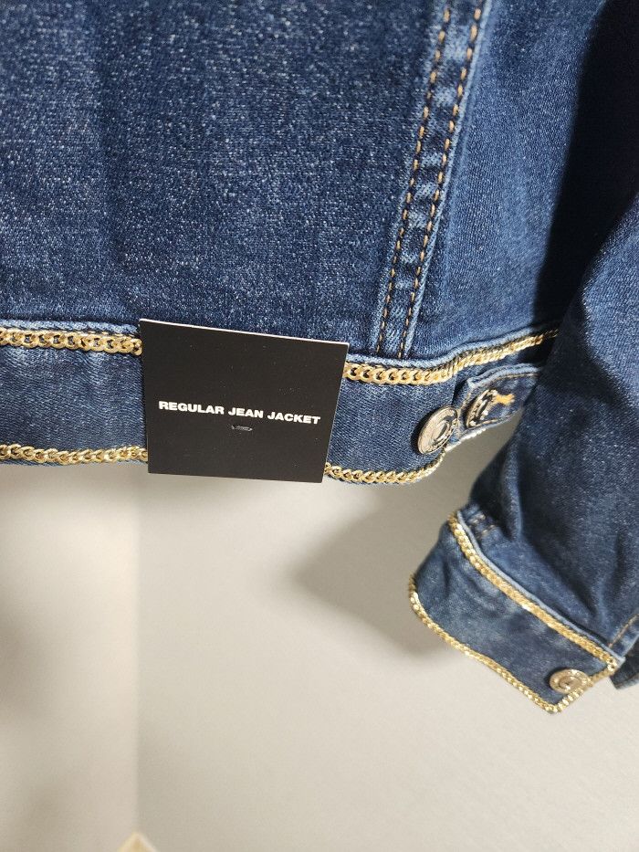 Dsquared2 DSQUARED2 chain-detailed cropped denim jacket Size M / US 6-8 / IT 42-44 - 6 Thumbnail