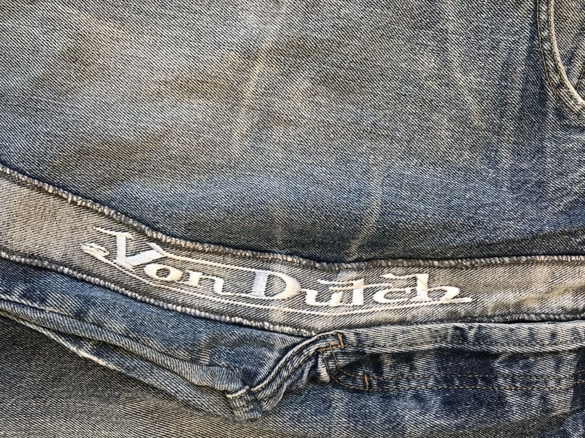Vintage Super rare van Dutch 👀 printed spellout embroidered denim Size US 35 - 4 Thumbnail
