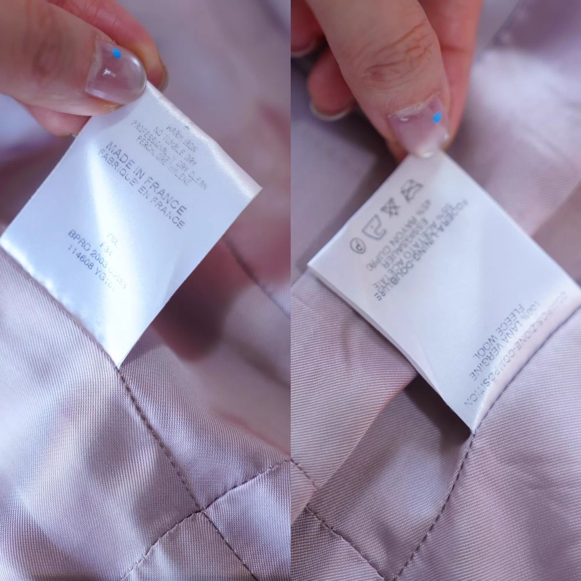 Yves Saint Laurent YSL 2003 Tom Ford Lavender Wool Trench Coat Fr34/XS-S Size XS / US 0-2 / IT 36-38 - 6 Thumbnail