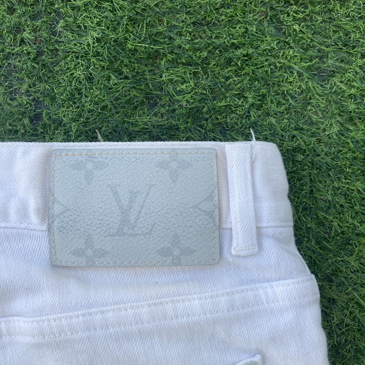 Designer LOUIS VUITTON ALL WHITE SLIM STRETCH JEANS Size 29" - 11 Thumbnail