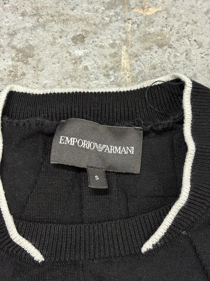 Emporio Armani SS2020 Emporio Armani Black Squared Sweater Size US S / EU 44-46 / 1 - 7 Thumbnail