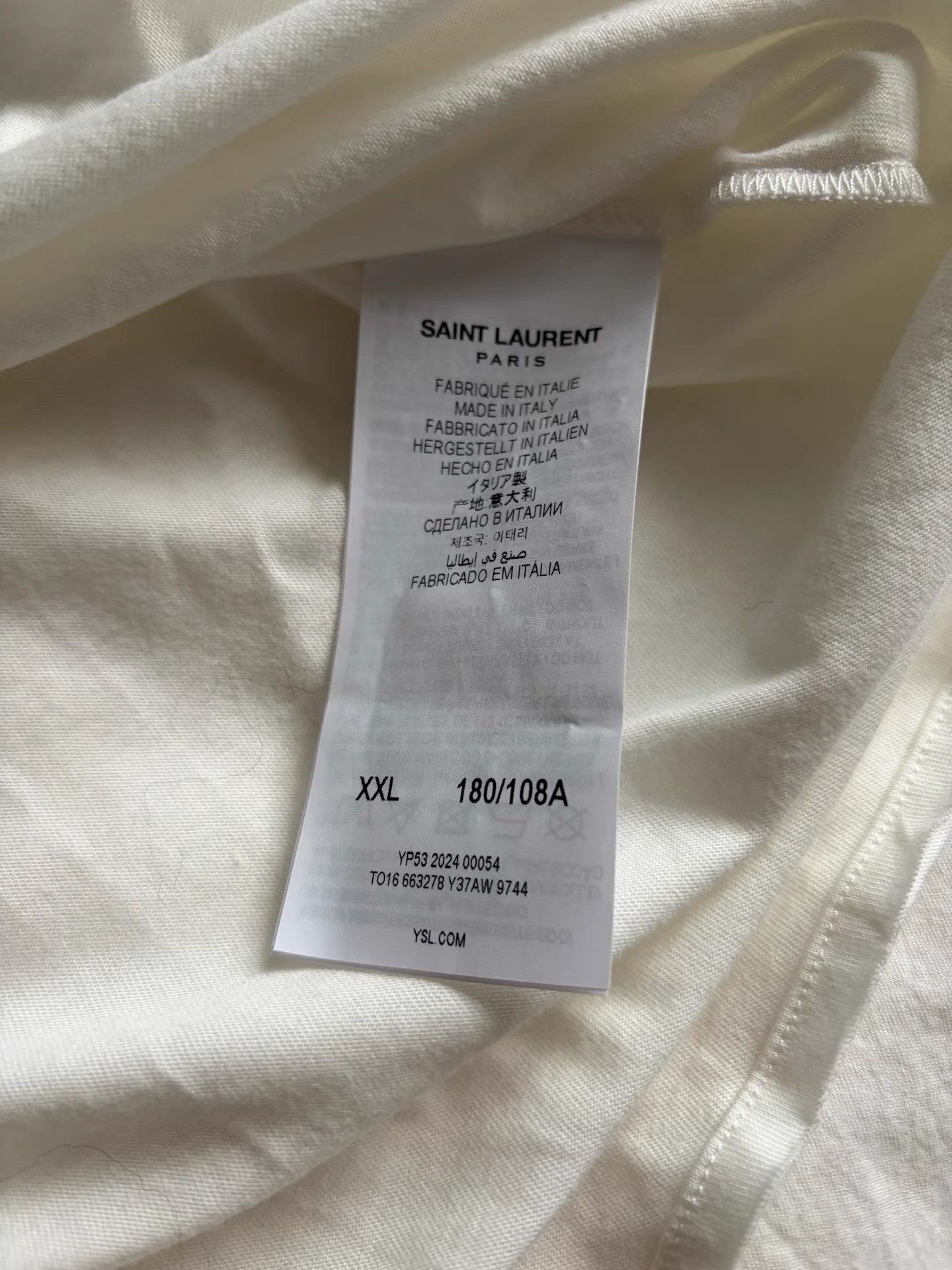 Saint Laurent Paris Saint Laurent Mirror Letter T-shirt K33 Size US XXL / EU 58 / 5 - 6 Thumbnail
