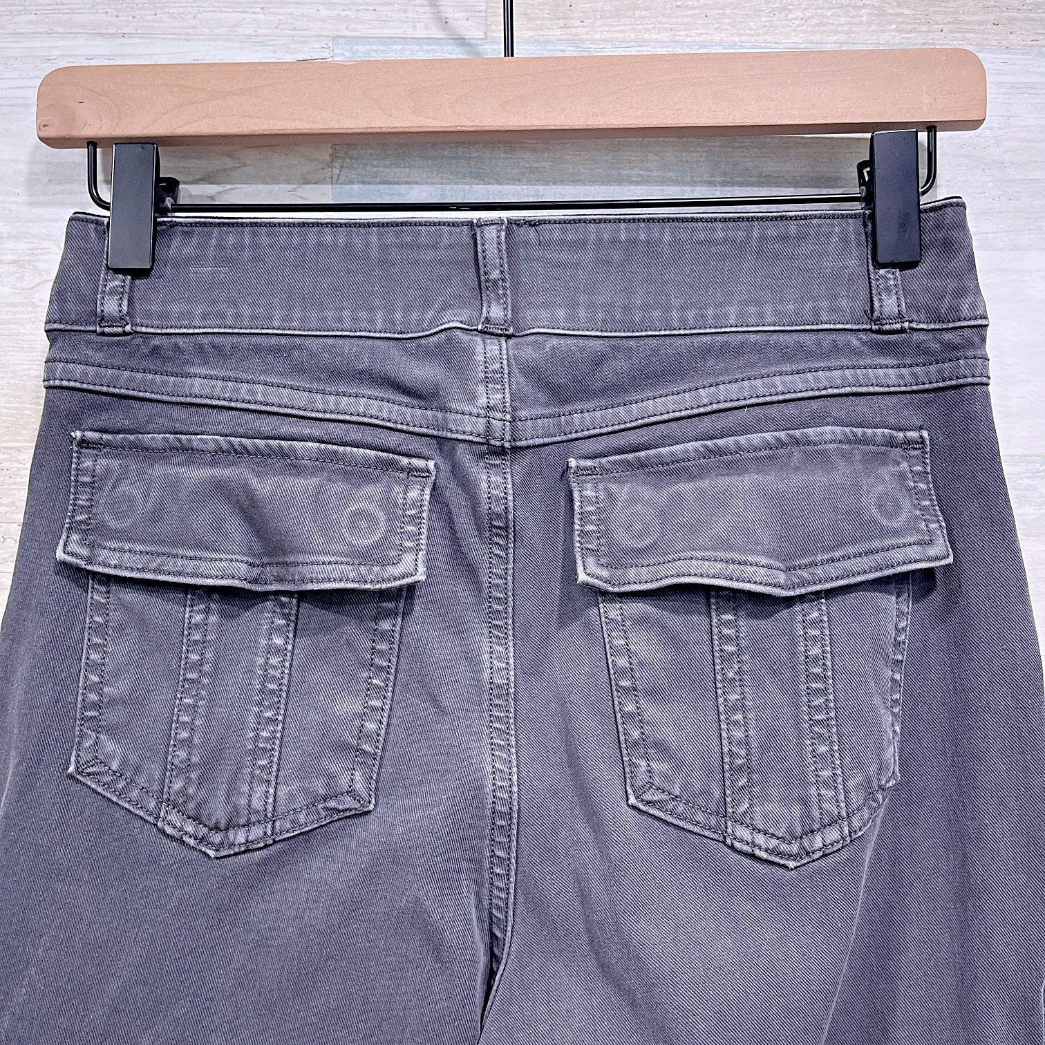 Spanx SPANX Stretch Twill Ankle Cargo Pant Black Mid Rise Pull On Size 30" / US 8 / IT 44 - 4 Thumbnail