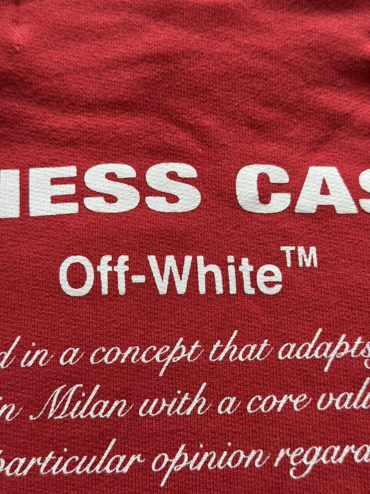 Off-White Cool Off-White Designer Hoodie Printed Red Sweater Bernini Size US XXS / EU 40 - 14 Thumbnail