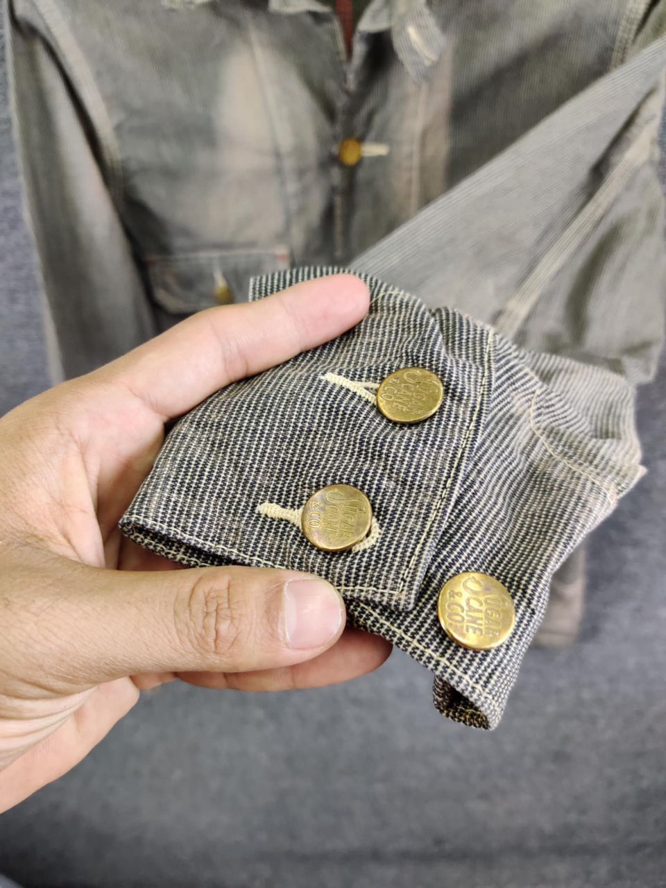 Sugar Cane Vintage Sugar Cane Stripe Denim Chore Jacket Size US M / EU 48-50 / 2 - 16 Thumbnail