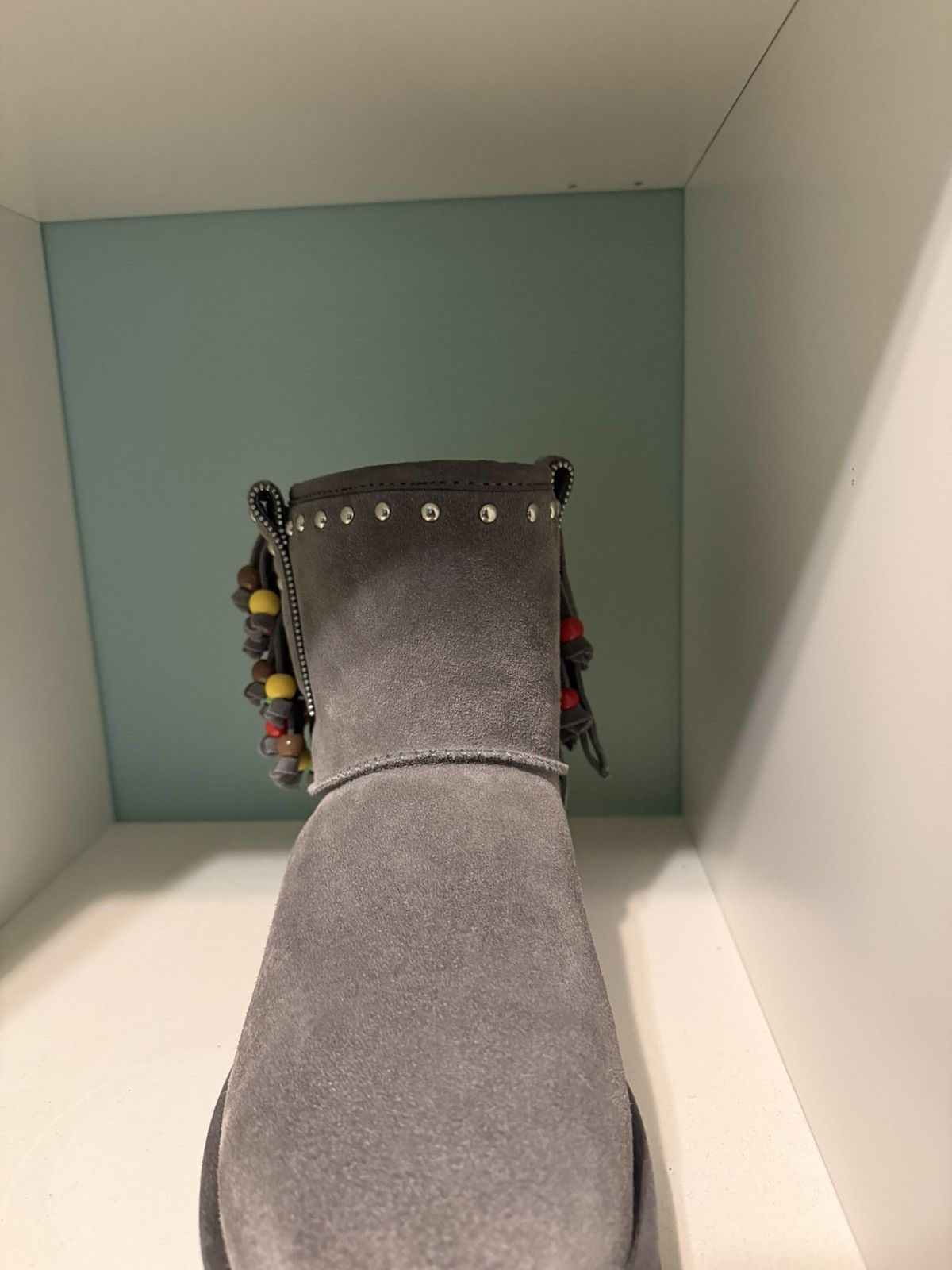 Other Bazo 1199 Grey Beaded Boots Size US 8.5 / EU 41-42 - 2 Thumbnail