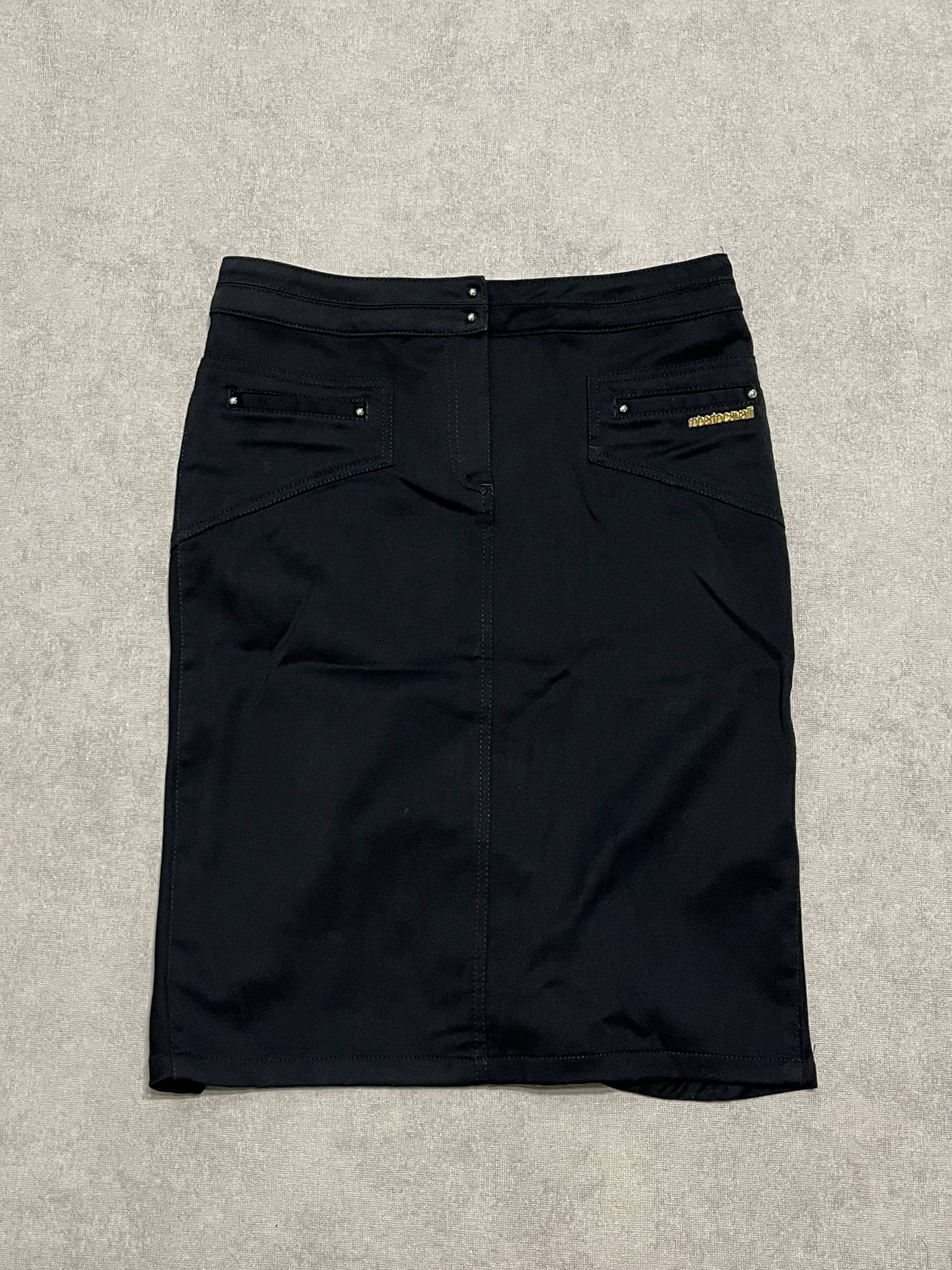 Roberto Cavalli Roberto Cavalli Women`s Black Logo Skirt Vintage Just Sz 40 Size 27" / US 4 / IT 40 - 1 Thumbnail