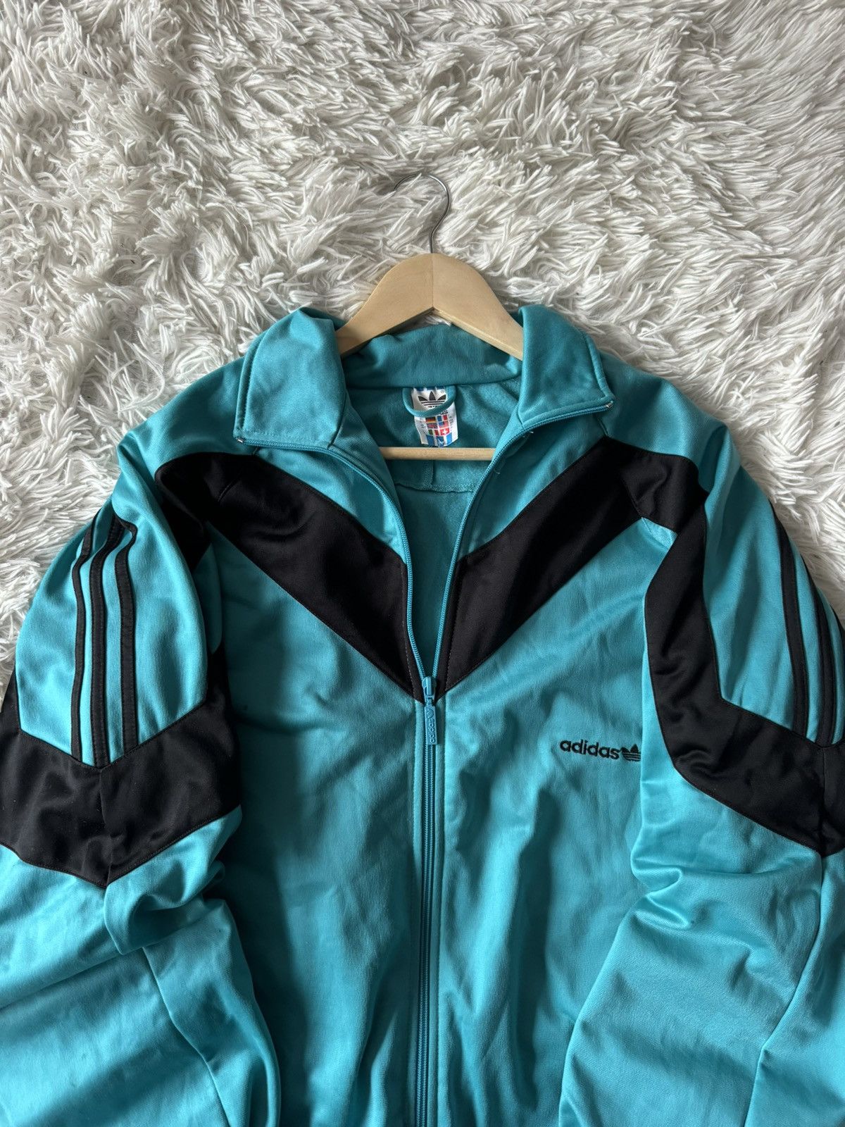 Adidas × Vintage Crazy Adidas Turquoise Vintage Retro 90s Zip Track Suit Size US M / EU 48-50 / 2 - 4 Thumbnail