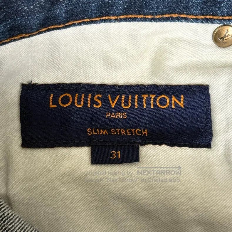Louis Vuitton Louis Vuitton Back Leather Label Blue Jeans Size US 31 - 5 Thumbnail