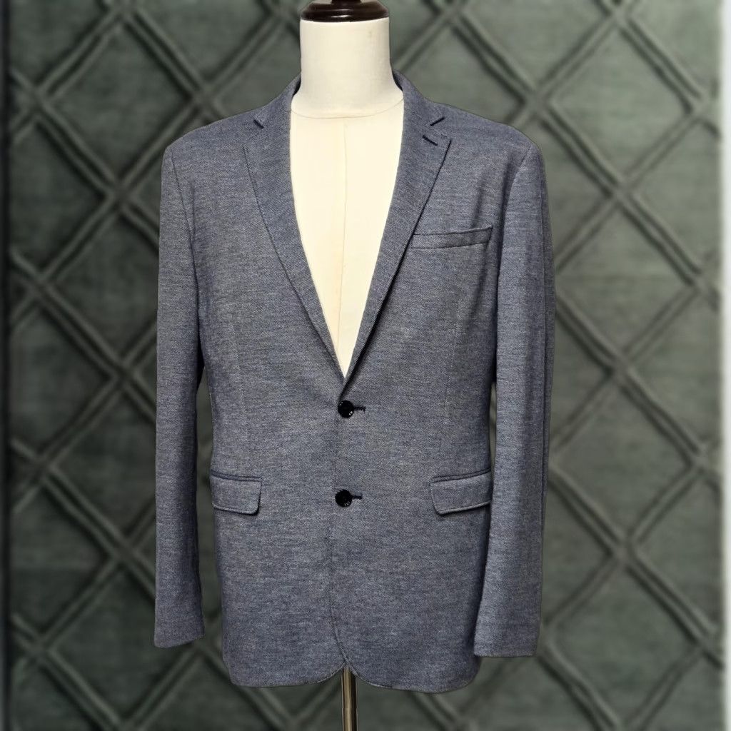 Express Express Photographer Blazer Mens 40 Regular Gray Fitted Sport Coat Jacket Two Button Size 40R - 1 Thumbnail