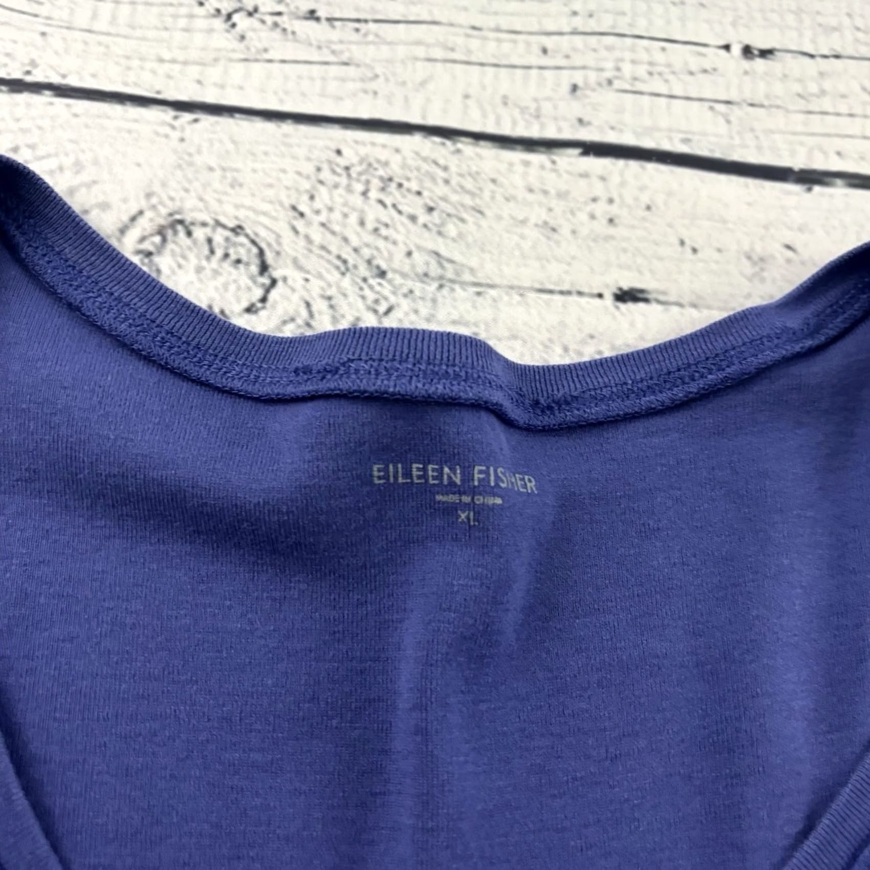 Eileen Fisher Eileen Fisher V-Neck Organic Cotton 1/2 Sleeve T Shirt Top Women's XL Purple Shirt Womens XL Purple V-Neck CottonN/A Size XL / US 12-14 / IT 48-50 - 2 Thumbnail