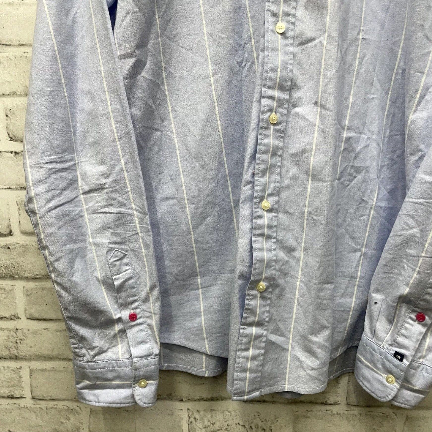 Scotch & Soda Scotch & Soda Blue Long Sleeve Button Down Oxford Shirt Mens L Size US L / EU 52-54 / 3 - 3 Thumbnail