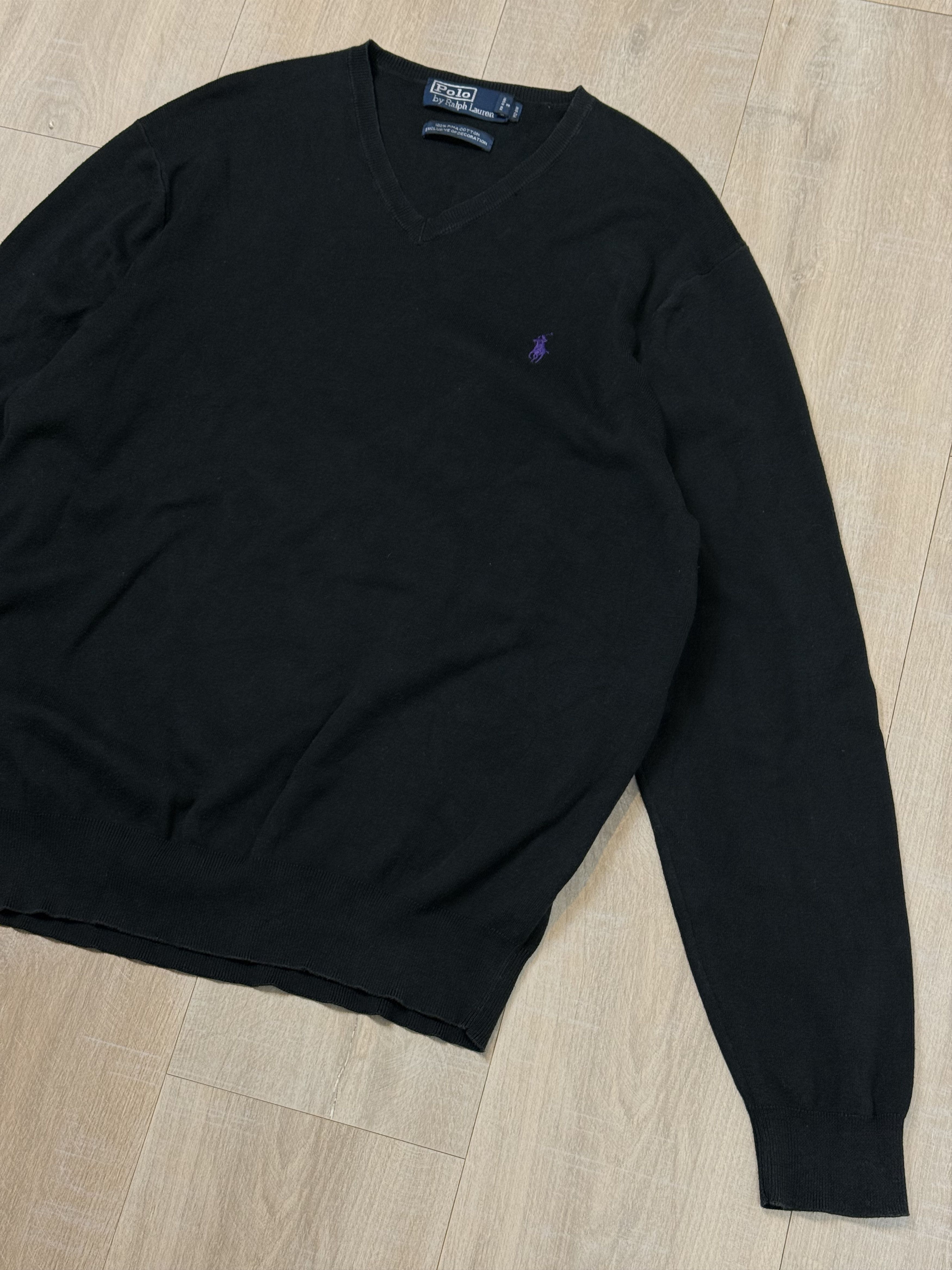 Polo Ralph Lauren Vintage 90s Polo by Ralph Lauren V-neck Sweater Size US L / EU 52-54 / 3 - 3 Thumbnail