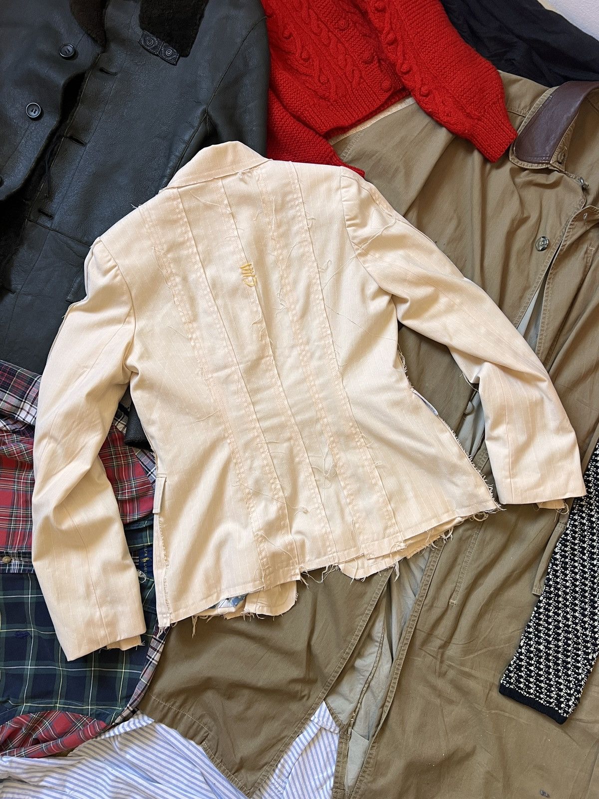 Japanese Brand Vintage Japan Inspired Distressed Zucca Blazer Avant Garde Size M / US 6-8 / IT 42-44 - 7 Thumbnail