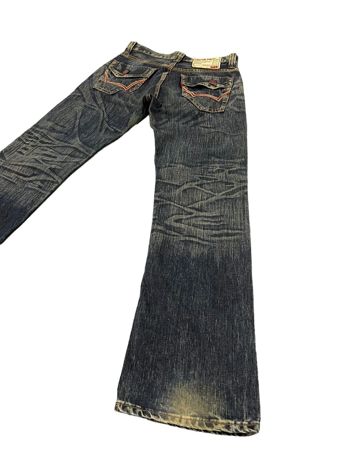 Edwin Flare Jeans Edwin Japan Faded Distress Boot Cut 6🟦8 Size US 31 - 14 Thumbnail