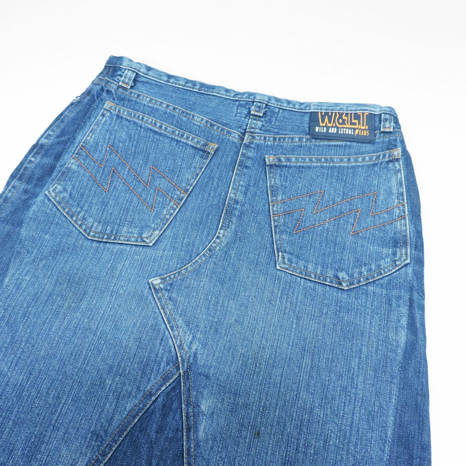 Walter Van Beirendonck W&LT WILD AND LETHAL KISS THE FUTURE DENIM MINI SKIRT Size 26" / US 2 / IT 38 - 15 Thumbnail