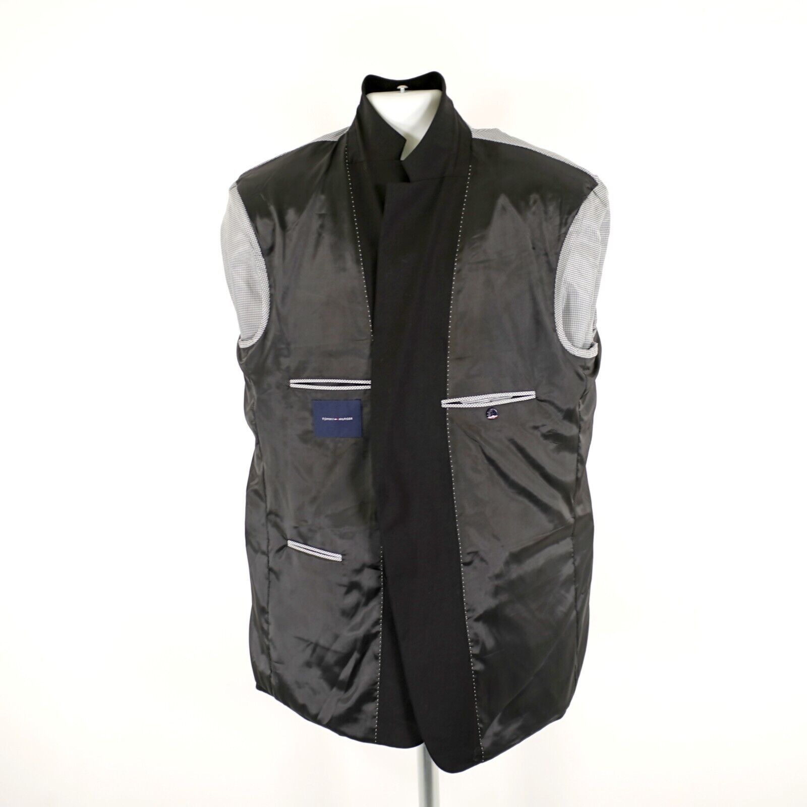 Tommy Hilfiger Tommy Hilfiger Wool Blend Black 2 Button Blazer 44L Tagged 4 Size 44L - 9 Thumbnail