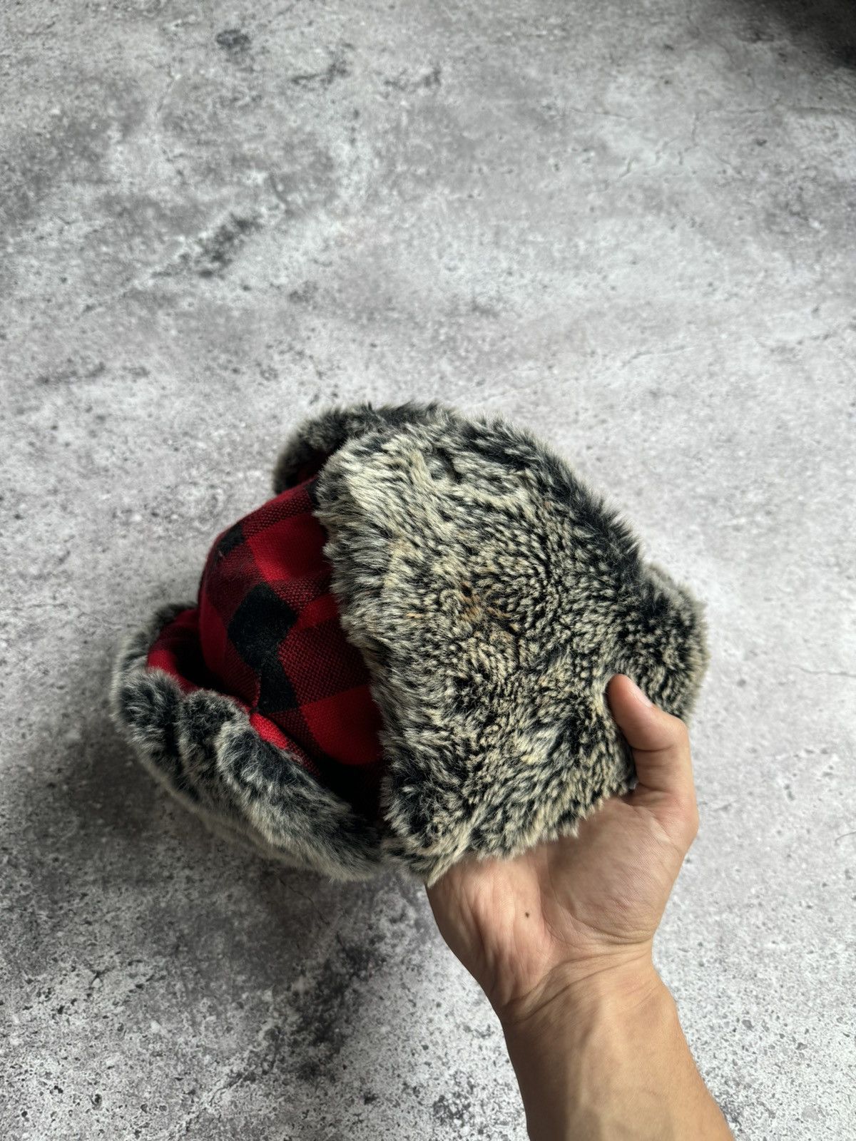 Japanese Brand Vintage Y2K fleece checkered hat Japanese style Size ONE SIZE - 12 Thumbnail