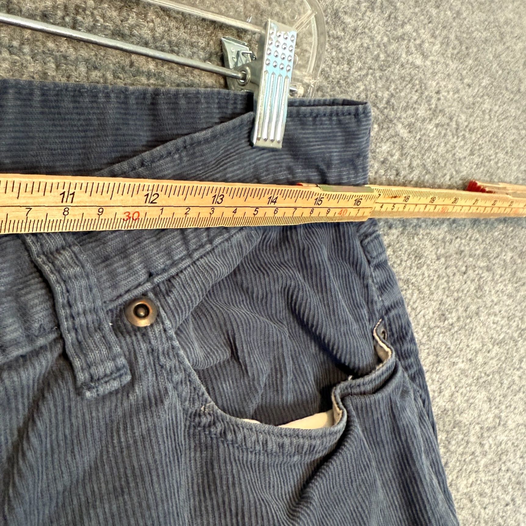 J.Crew J.CREW Pants Mens 34x30 Blue Corduroy Slim Straight Leg Grunge Wash Distressed Shirt Hat? Size US 34 / EU 50 - 6 Thumbnail