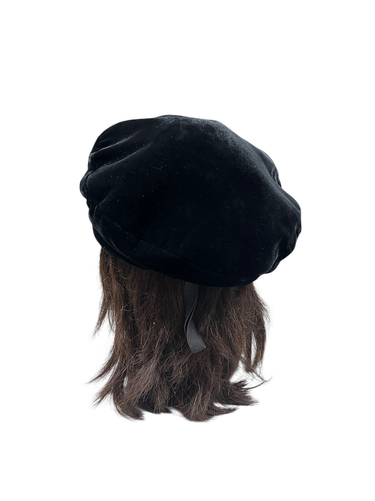 Katharine Hamnett London × Vintage 1990 Katharine Hamnett London Velvet Rayon Beret Size ONE SIZE - 5 Thumbnail