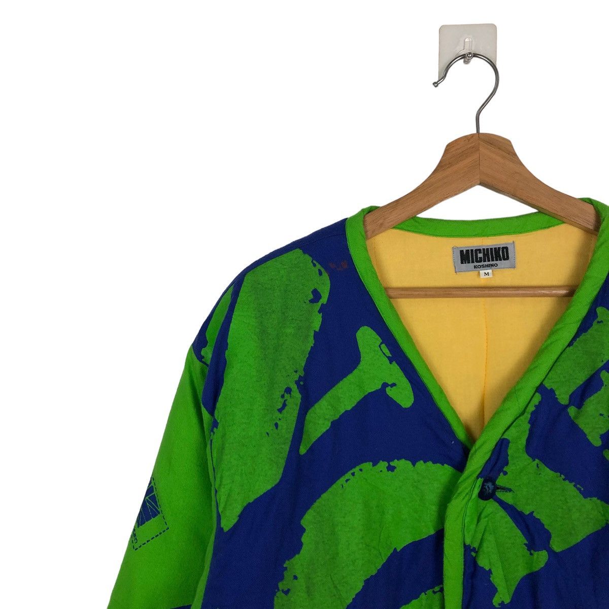 Japanese Brand 🔥VINTAGE WOOL JACKET MICHIKO KOSHINO OVER PRINT Size US M / EU 48-50 / 2 - 6 Thumbnail