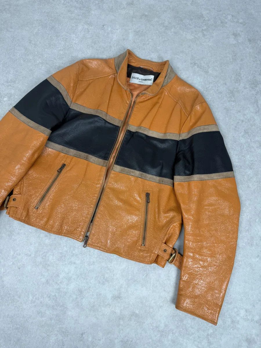 Dolce & Gabbana AW2001 Dolce & Gabbana Orange Prototype Leather Satin Jacket Size US M / EU 48-50 / 2 - 5 Thumbnail