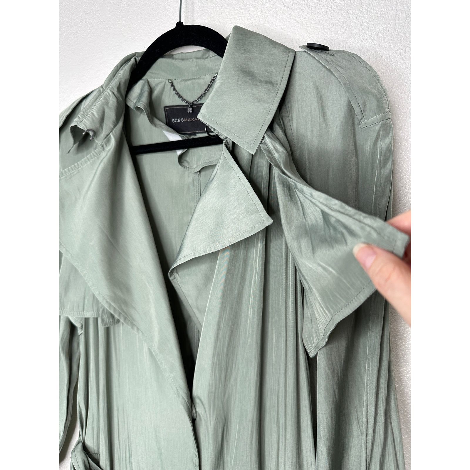 Other BCBGMaxazria Sage Ultra Thin Wide Notch Lapel Belt Jacket S Size S / US 4 / IT 40 - 8 Thumbnail