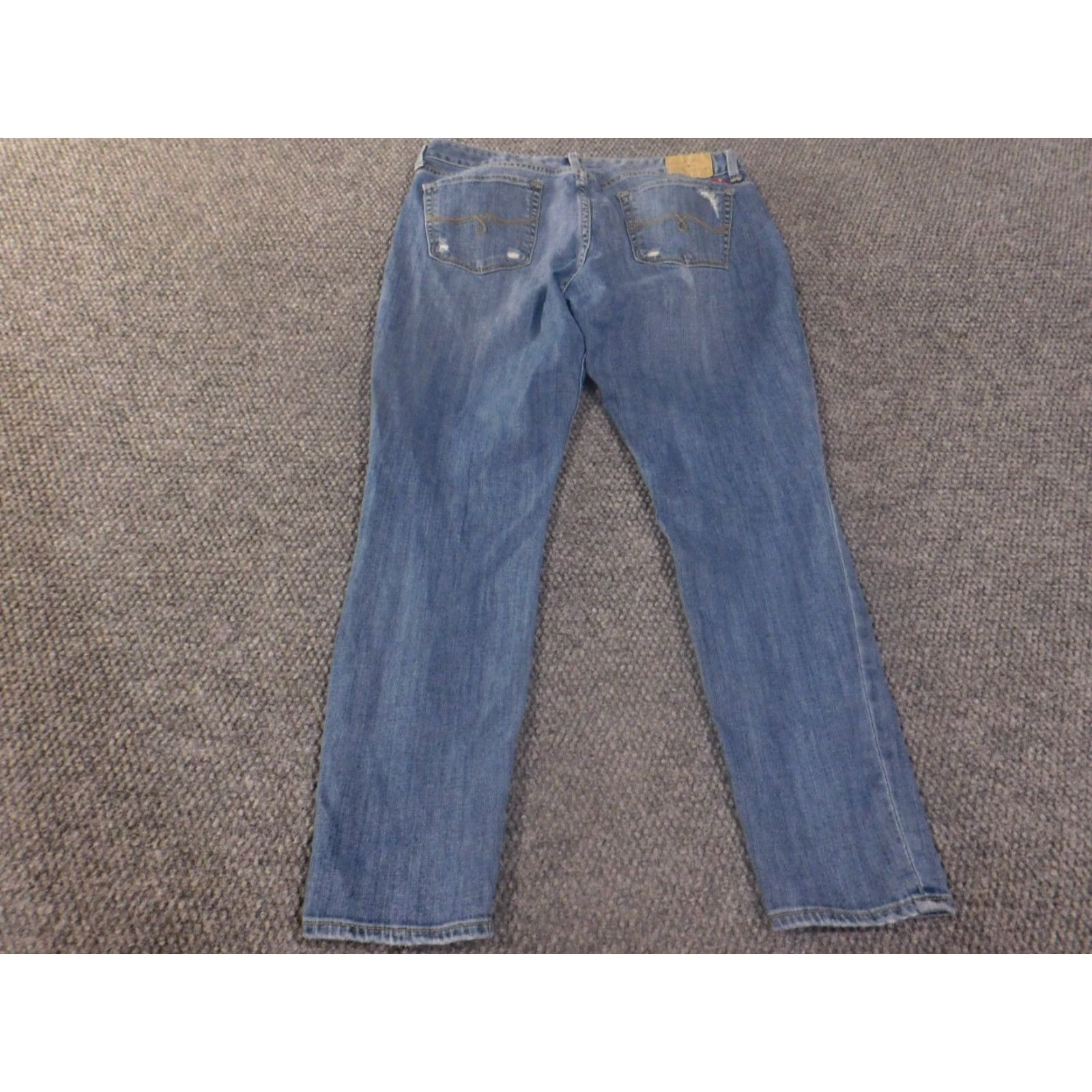 Lucky Brand Lucky Brand Jeans Womens 10 Skinny Blue Dark Stretch Distressed 30 Inseam 26 Regular Womens Size 30" / US 8 / IT 44 - 7 Thumbnail