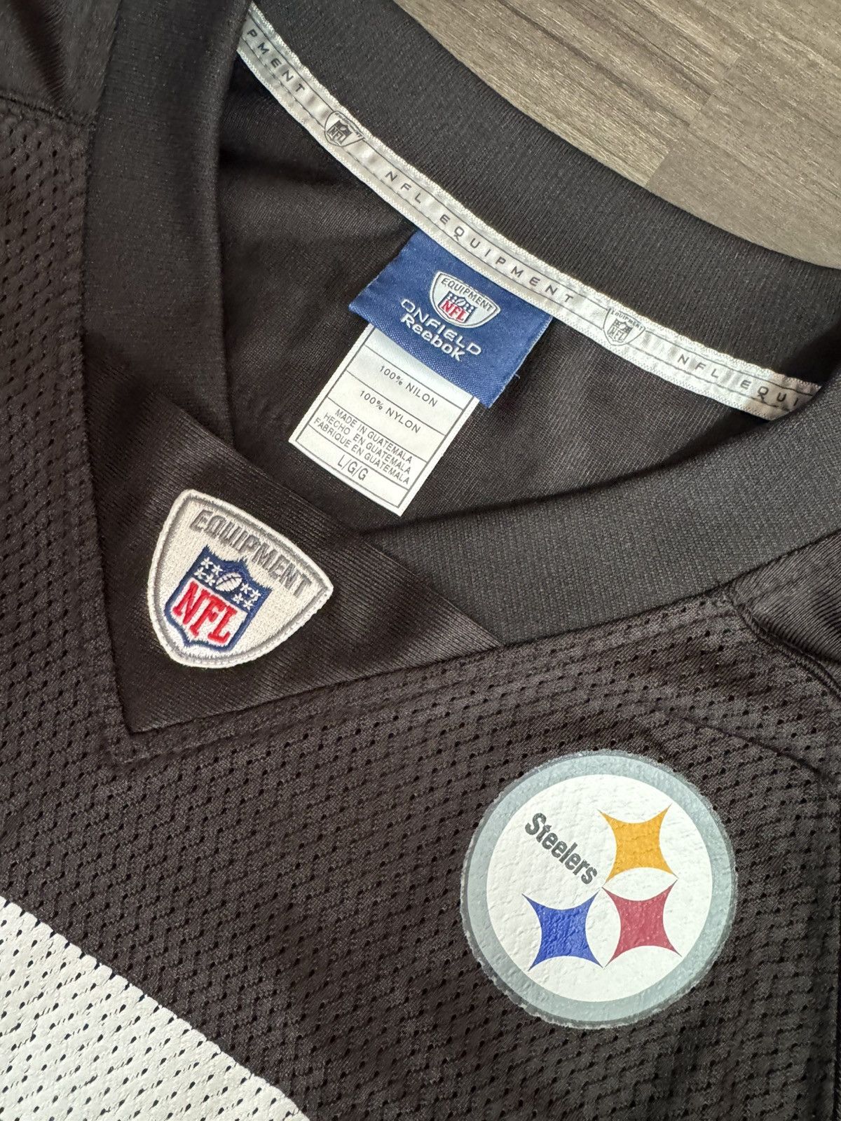 Reebok Reebok Mike Wallace #17 Pittsburgh Steelers NFL Home Jersey Size US L / EU 52-54 / 3 - 4 Thumbnail