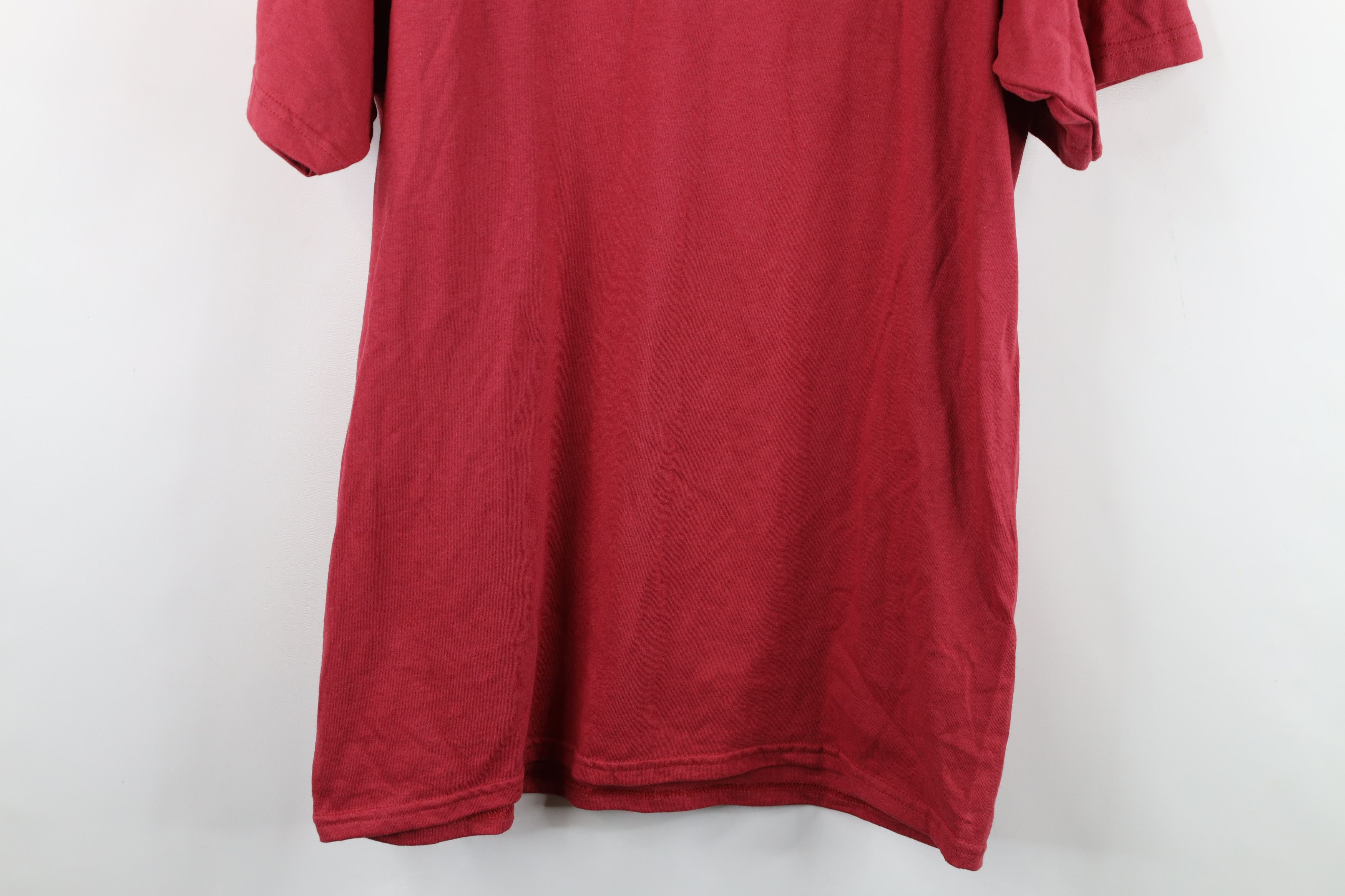 Vintage Vintage 90s Streetwear Blank Heavyweight T-Shirt Red Cotton Size US L / EU 52-54 / 3 - 11 Thumbnail