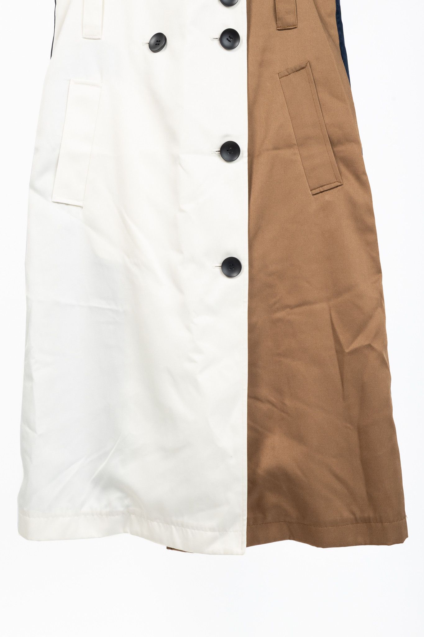 Tibi Tibi AW19 Ivory-Multi Colorblock Techy Twill Trench Dress Size S / US 4 / IT 40 - 7 Thumbnail