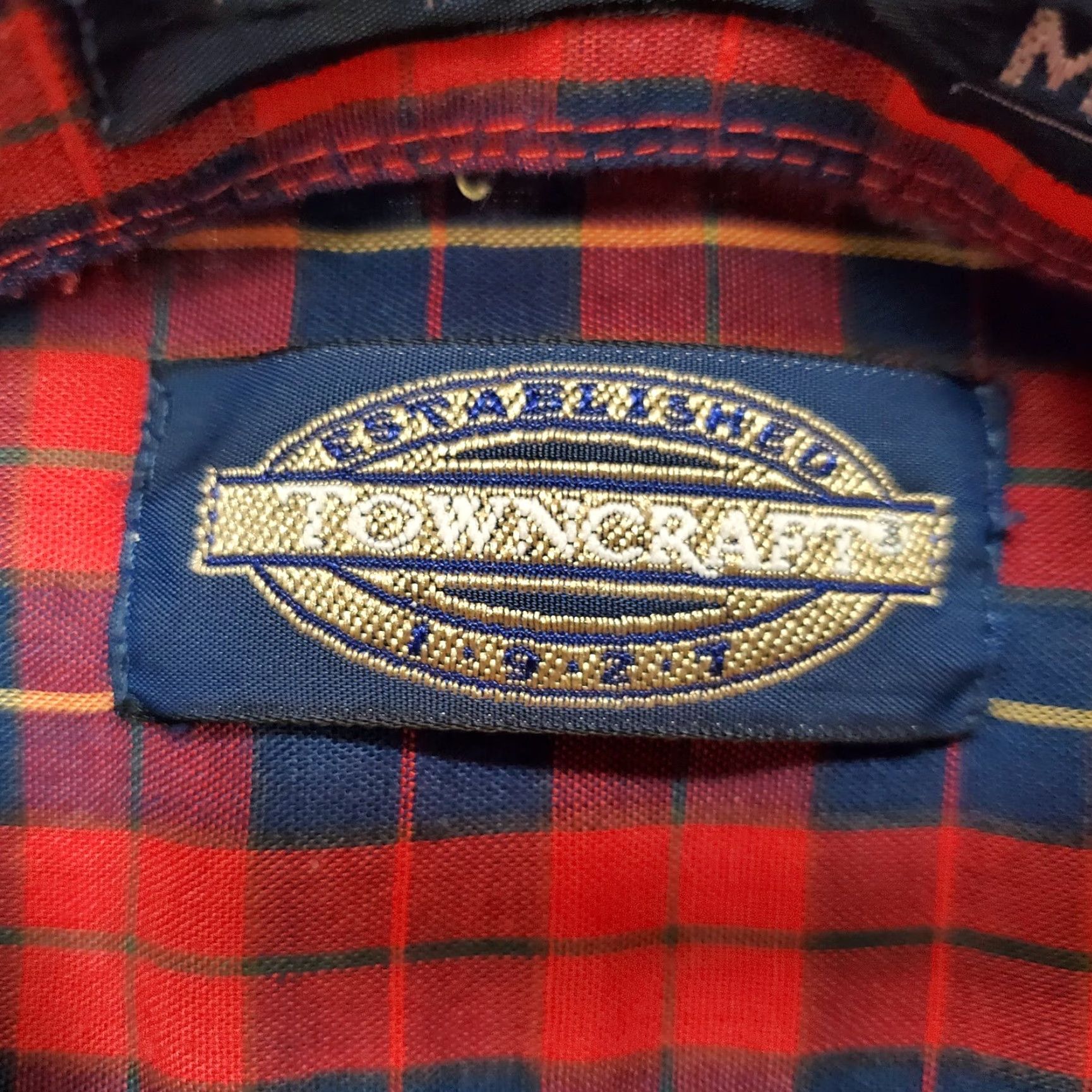 Vintage VINTAGE Towncraft Shirt Mens M Red Blue Plaid Button Short Sleeve JCPenney Size US M / EU 48-50 / 2 - 3 Thumbnail