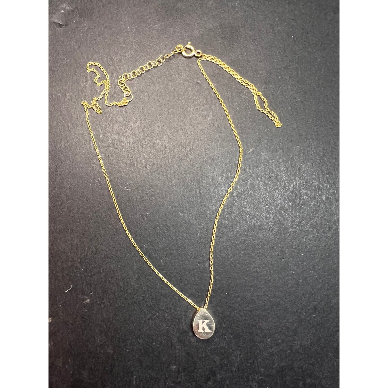 Other NEW sterling silver initial K pendant chain 16 inch necklace Size ONE SIZE - 11 Thumbnail
