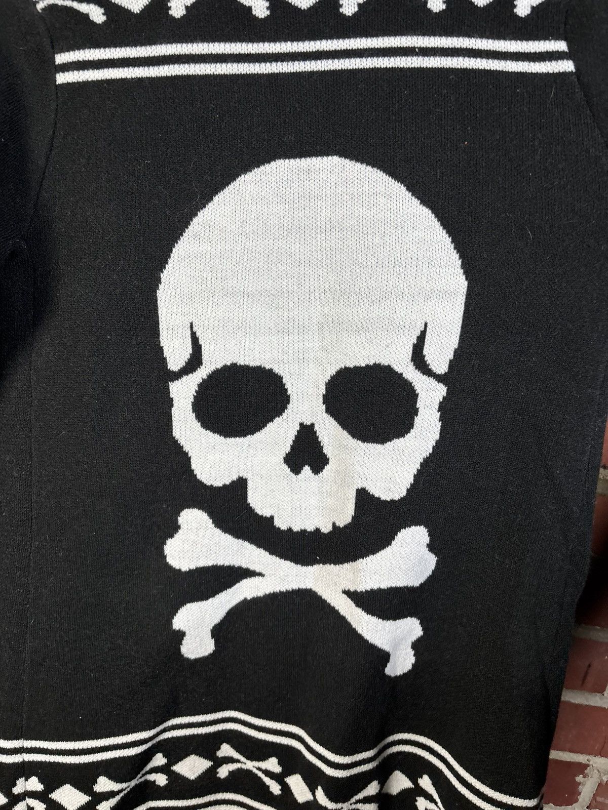 Hot Topic Hot Topic Skull & Crossbones Girls Open Cardigan Goth Small Size S / US 4 / IT 40 - 8 Thumbnail