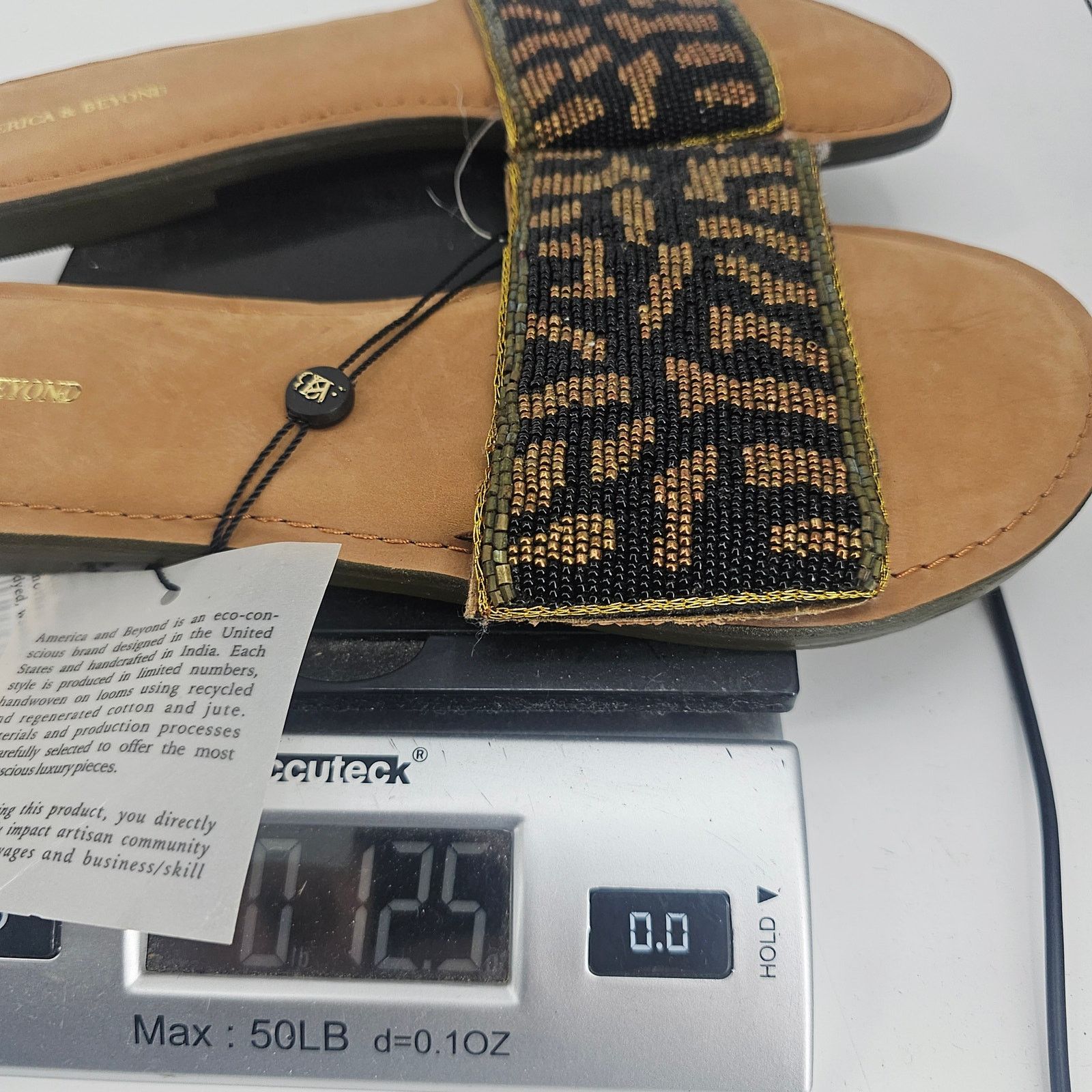 Other America & Beyond Beaded Leopard Animal Print Sandal 40 9.5 Size US 9.5 / IT 39.5 - 7 Thumbnail