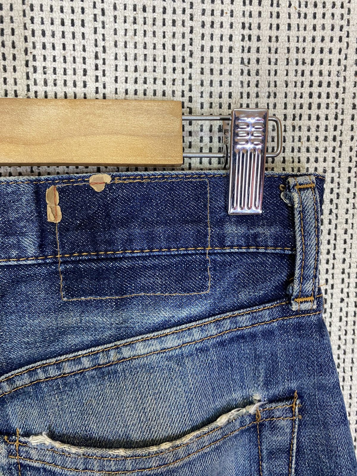 Levi's ‼️VINTAGE LEVIS BIG E 551zxx SELVEDGE DENIM DISTROY‼️ Size US 32 / EU 48 - 6 Thumbnail