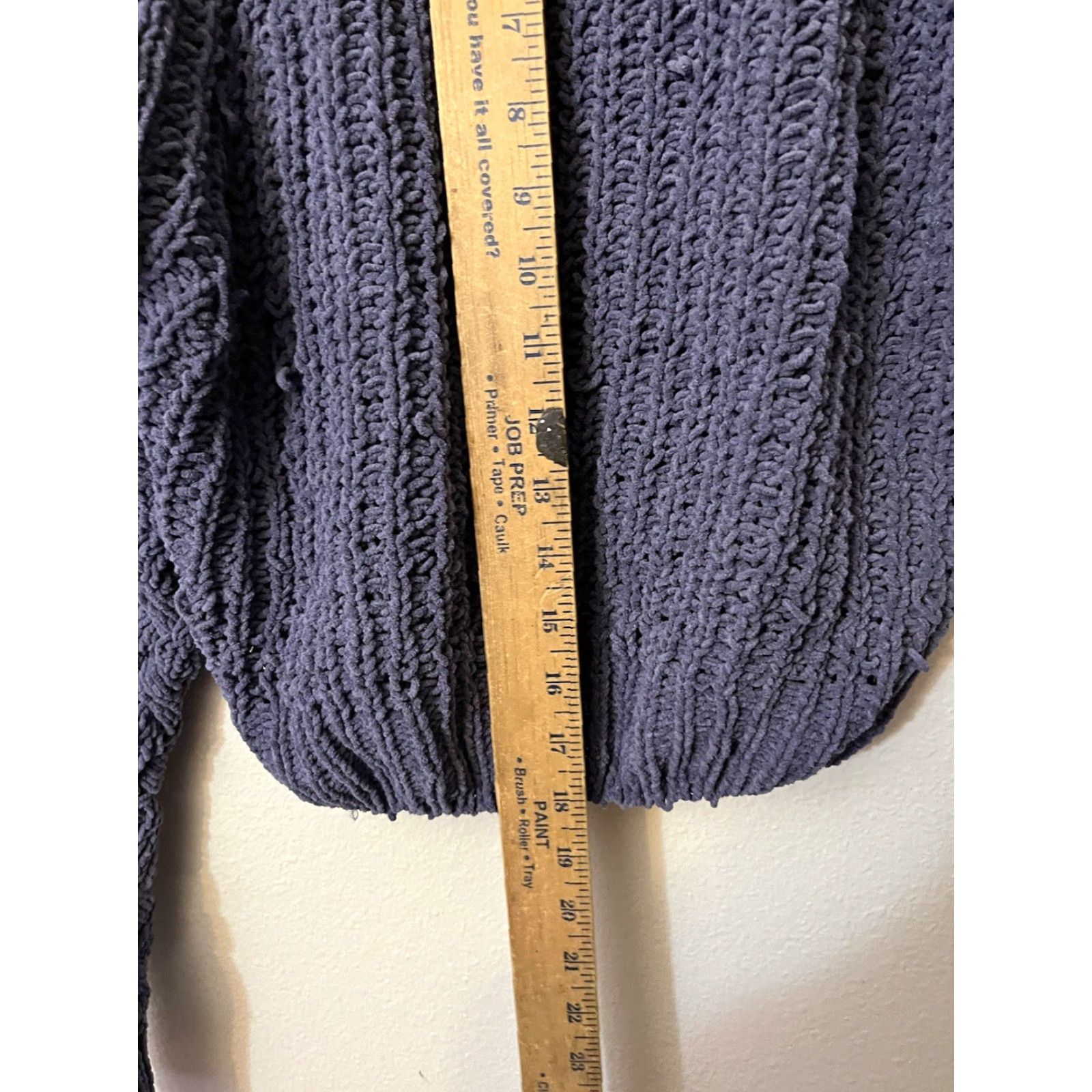 Vintage KENDALL & KYLIE Cable Knit Blue Cropped V-Neck Sweater Women's Small Size S / US 4 / IT 40 - 4 Thumbnail