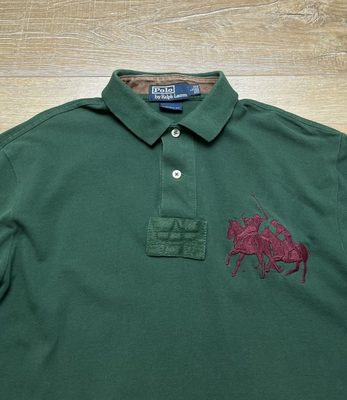 Polo Ralph Lauren 90S RALPH LAUREN RUGBY JERSEY WITH LEATHER INSERTS #3 Size US L / EU 52-54 / 3 - 4 Thumbnail