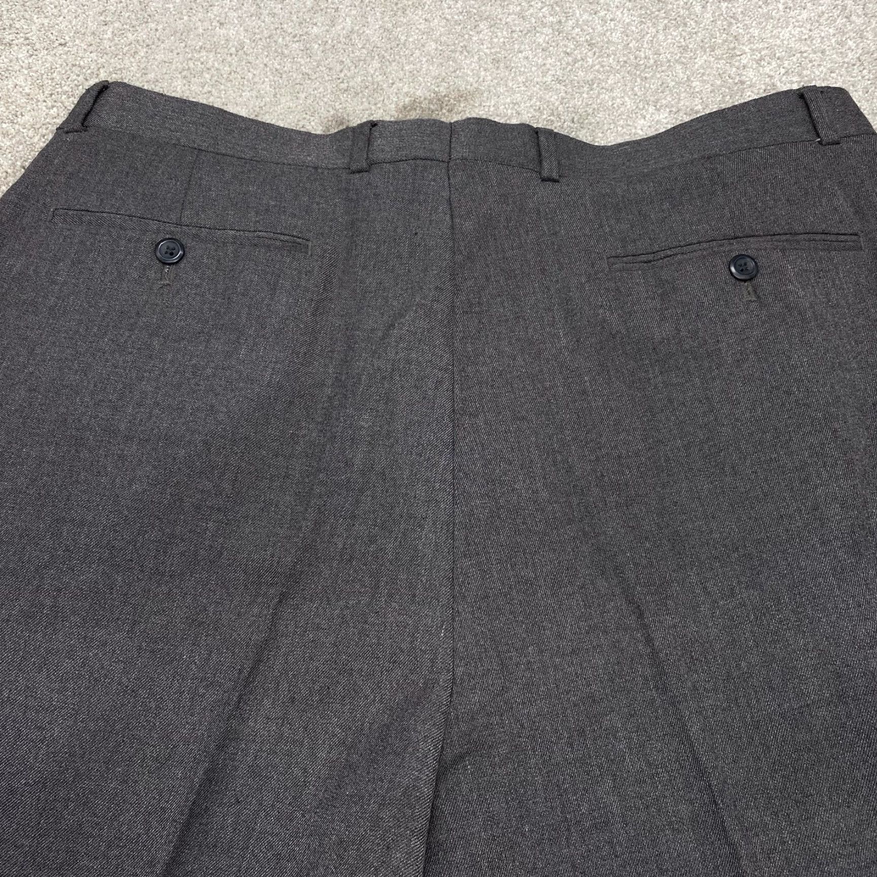 Vintage Louis Raphael Braggi Dress Pants Men 38x32 Gray Wool Blend Front Pleated Cuffed Dress Pants Mens Regular Gray 38 32 Modern Fashion Pants Men Size US 38 / EU 54 - 5 Thumbnail