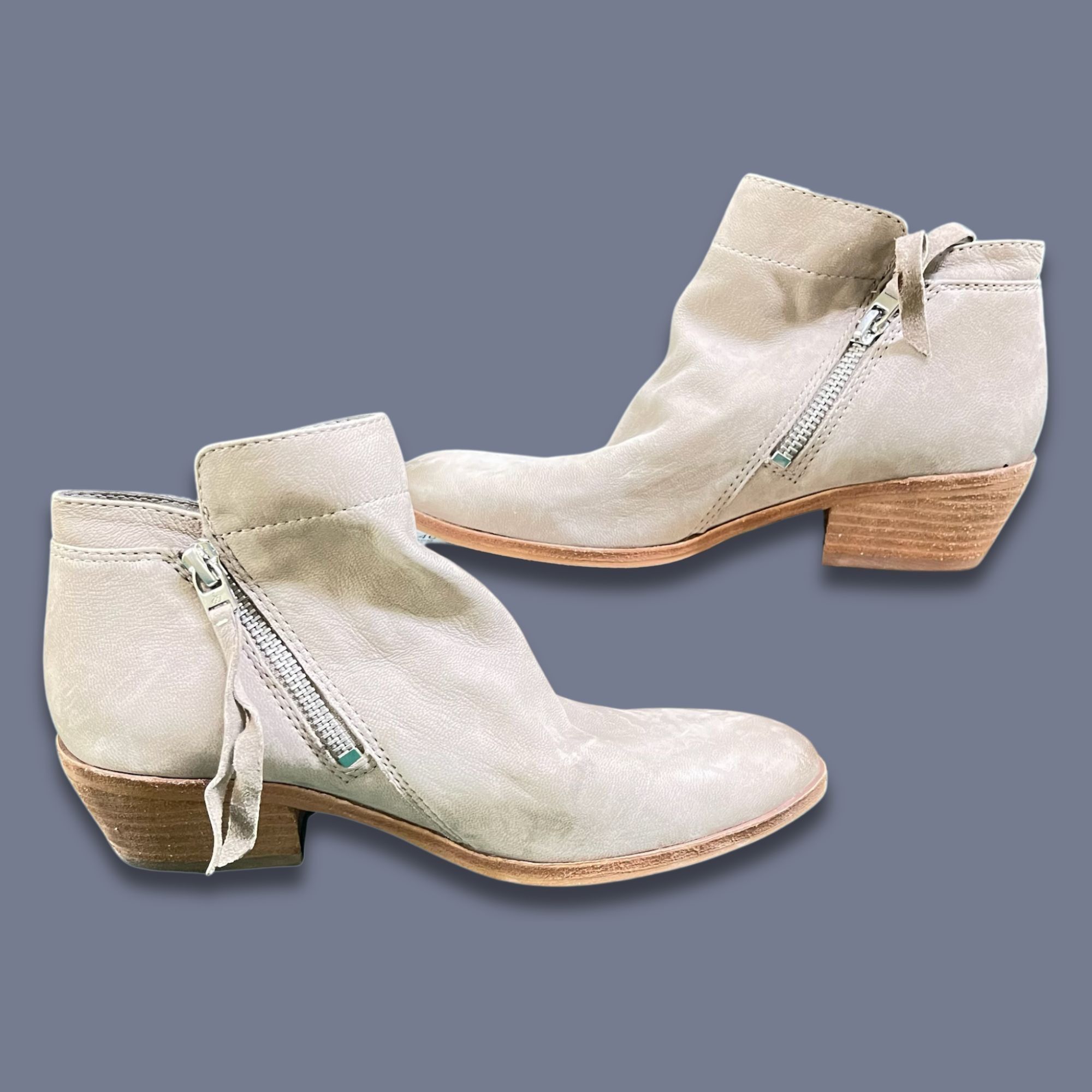 Sam Edelman SAM EDELMAN PACKER Leather Ankle Booties Size 6 Beige With Z Size US 6 / IT 36 - 3 Thumbnail