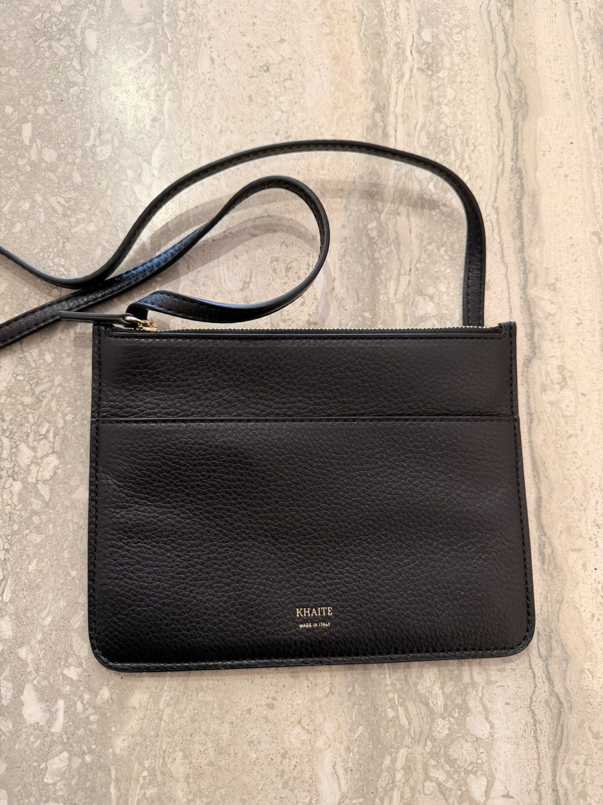 KHAITE Khaite Crossbody Black Leather Wallet Pouch Bag With Zipper Size ONE SIZE - 1 Thumbnail