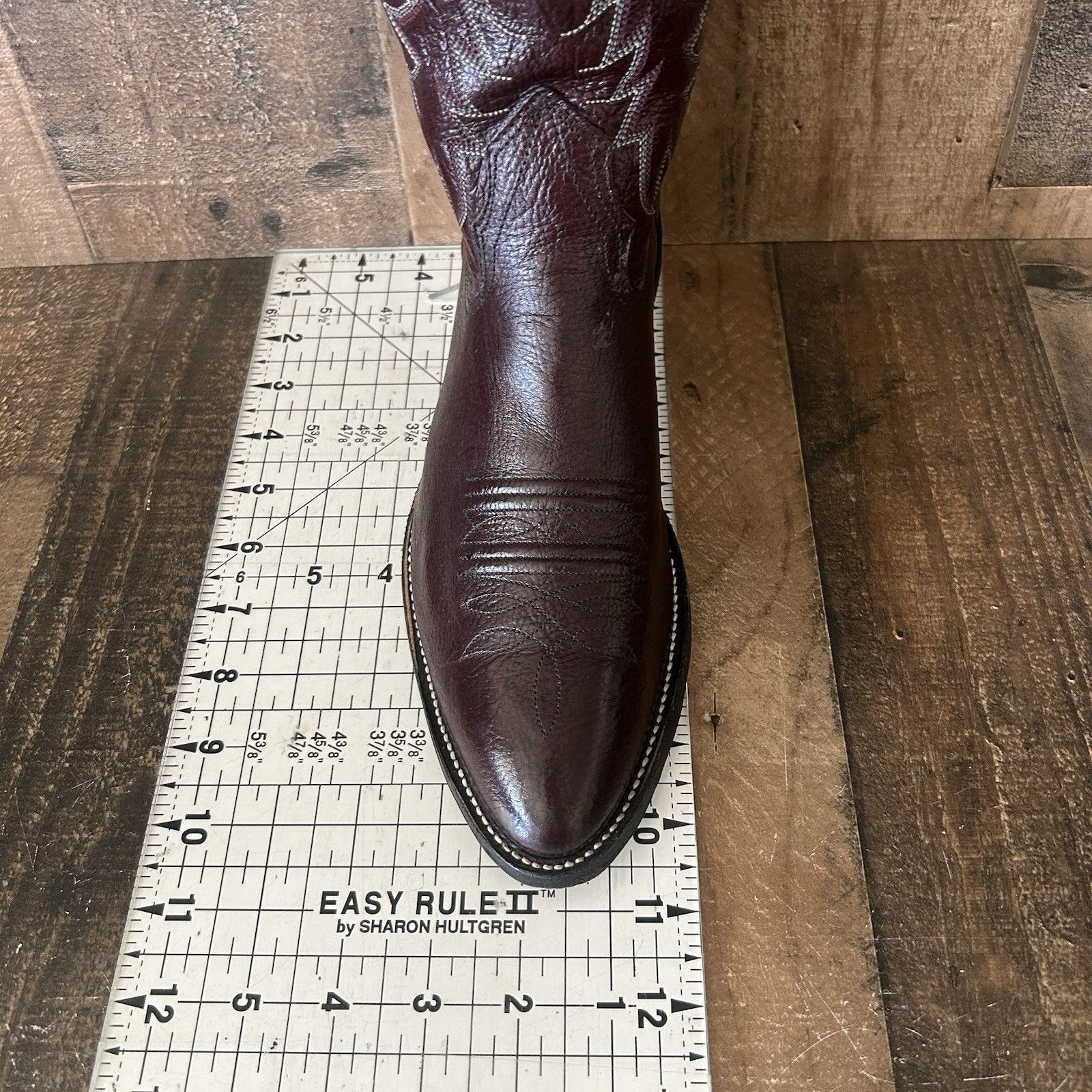 Nocona Boots Nocona Vintage Burgundy Western Cowboy Boots Mens 7.5 D Size US 7.5 / EU 40-41 - 6 Thumbnail