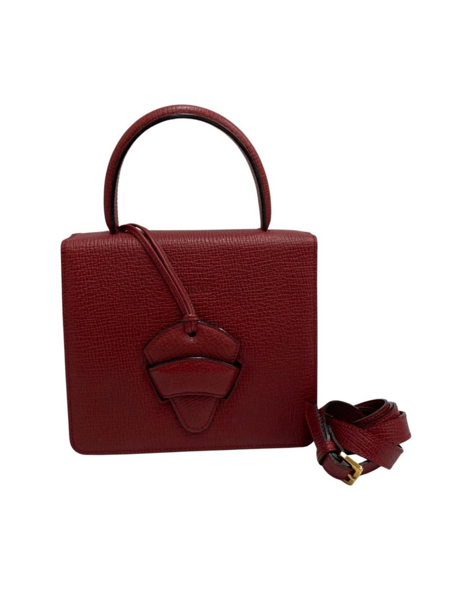 image of Loewe Red Leather Handbag/shoulder Bag, Women's
