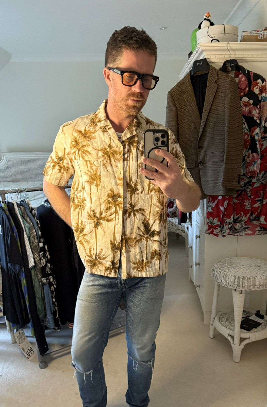 Saint Laurent Paris SS16 Saint Laurent runway Hawaiian palm tree shirt Hedi 42 Size US L / EU 52-54 / 3 - 9 Thumbnail