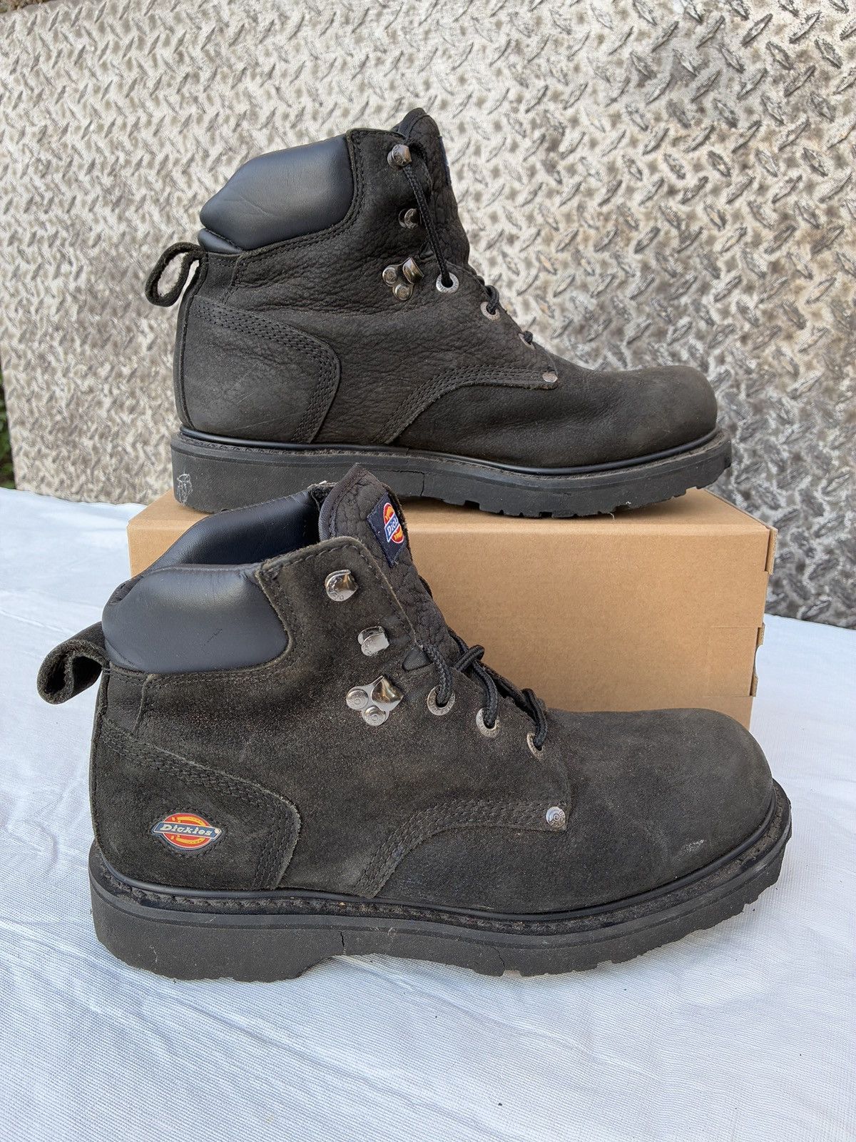 Dickies Dickies Black Leather Work Boots Mens Size 10 Size US 10 / EU 43 - 1 Thumbnail