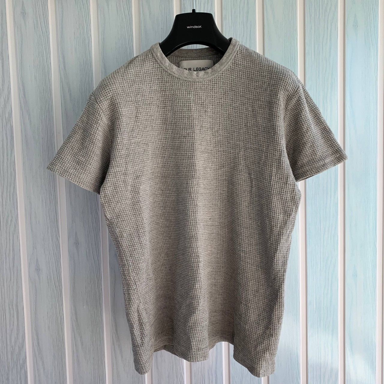 Our Legacy Our Legacy AW 2014 Spun Sumo Women Gray Waffle Knit T-Shirt Size M / US 6-8 / IT 42-44 - 2 Thumbnail
