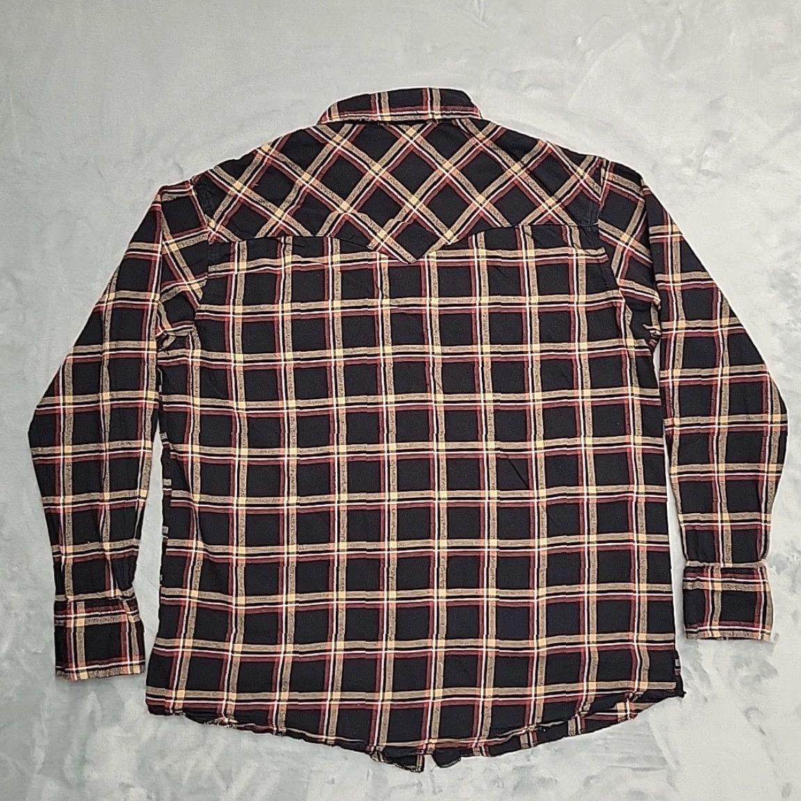 Wrangler VINTAGE Wrangler Shirt Mens Extra Large Black Plaid Flannel Pearl Snap Western Cowboy Size US XL / EU 56 / 4 - 5 Thumbnail